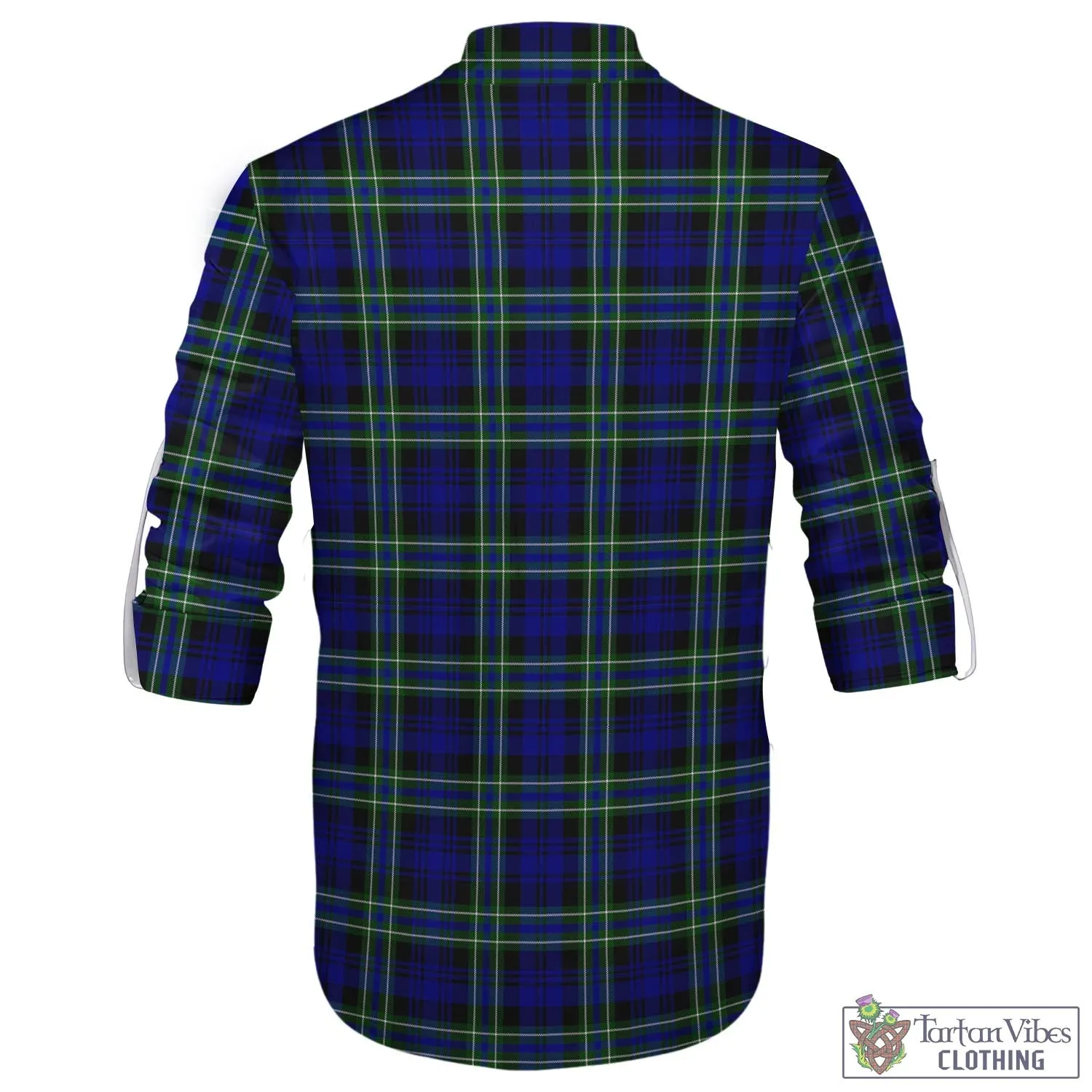 Arbuthnot Modern Tartan Men's Scottish Traditional Jacobite Ghillie Kilt Shirt with Family Crest