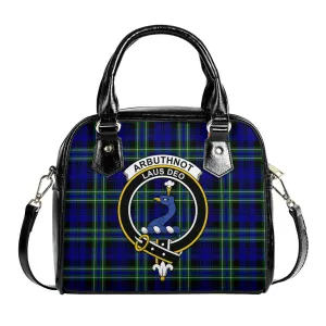 Arbuthnot Modern Tartan Shoulder Handbags with Family Crest