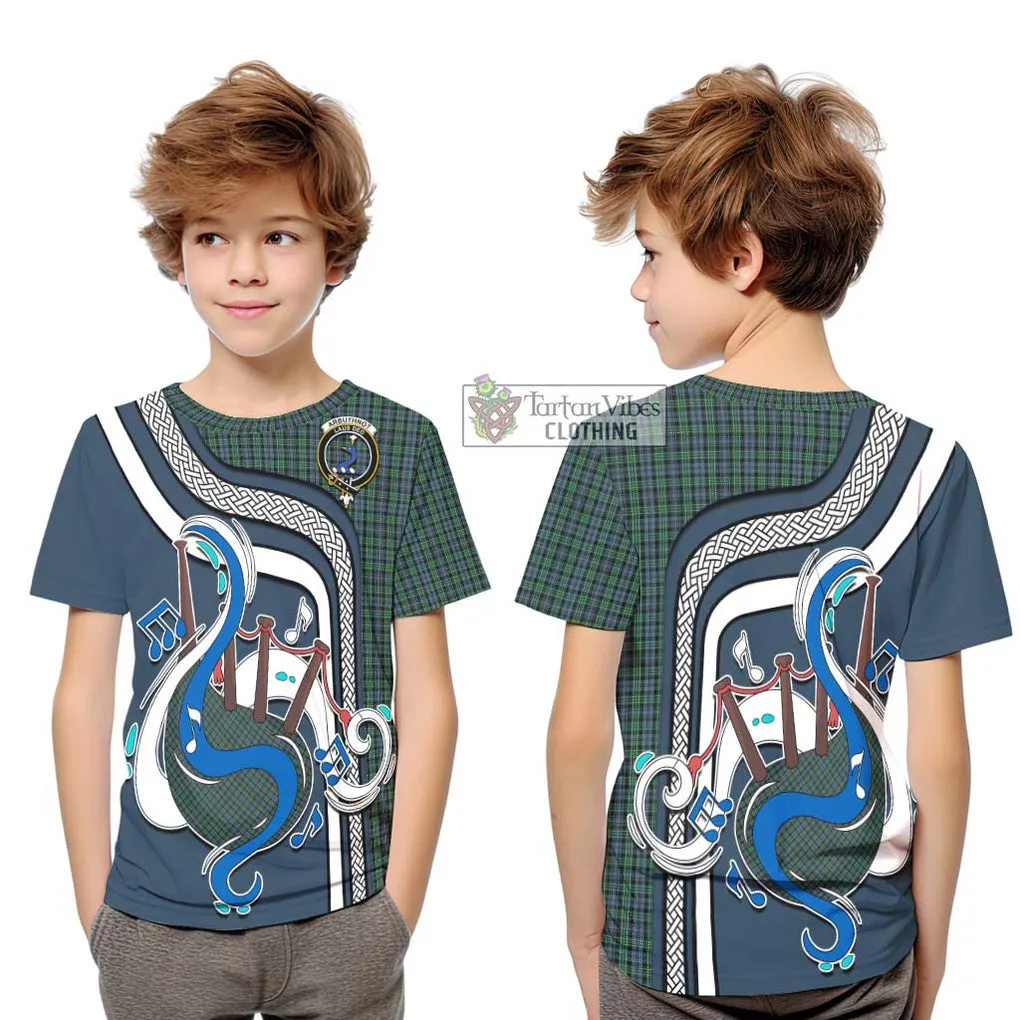 Arbuthnot Tartan Kid T-Shirt with Epic Bagpipe Style