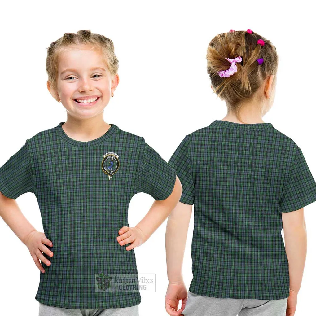 Arbuthnot Tartan Kid T-Shirt with Family Crest