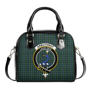 Arbuthnot Tartan Shoulder Handbags with Family Crest