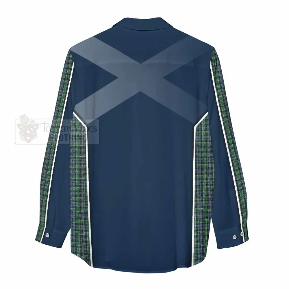 Arbuthnot Tartan Women's Casual Shirt with Family Crest and Lion Rampant Vibes Sport Style