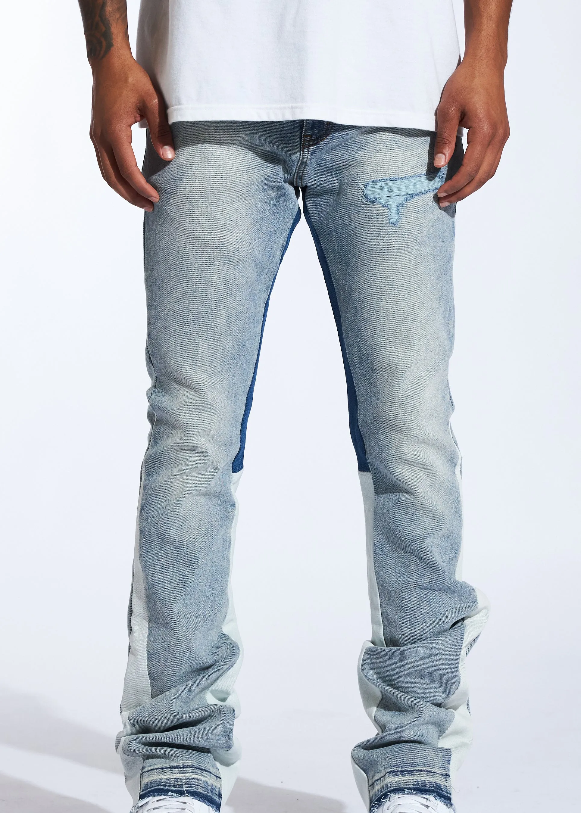 Arch Stacked Denim (Light Wash)