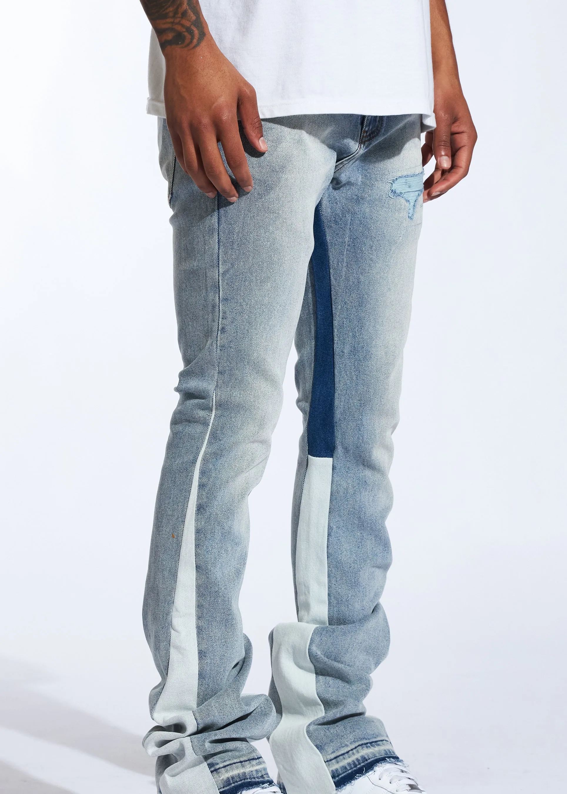 Arch Stacked Denim (Light Wash)