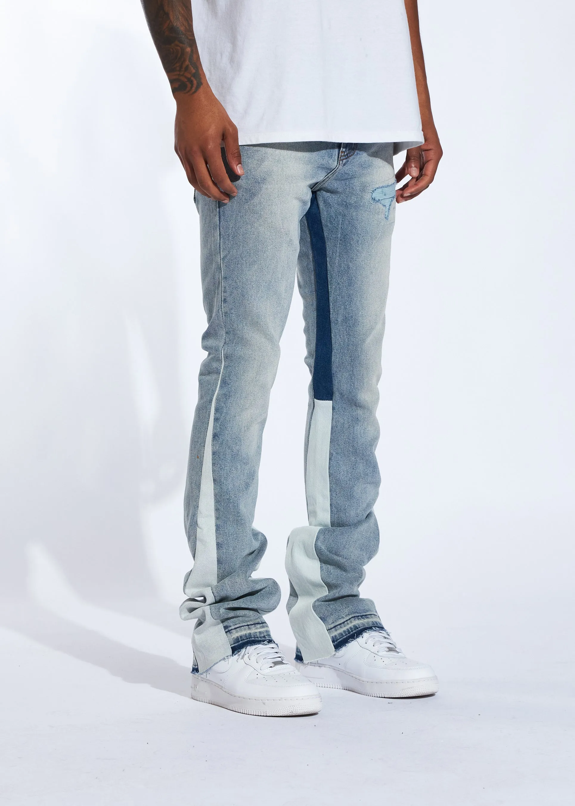 Arch Stacked Denim (Light Wash)