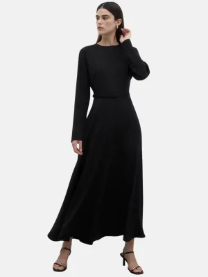 Arched Long Bell Dress Black