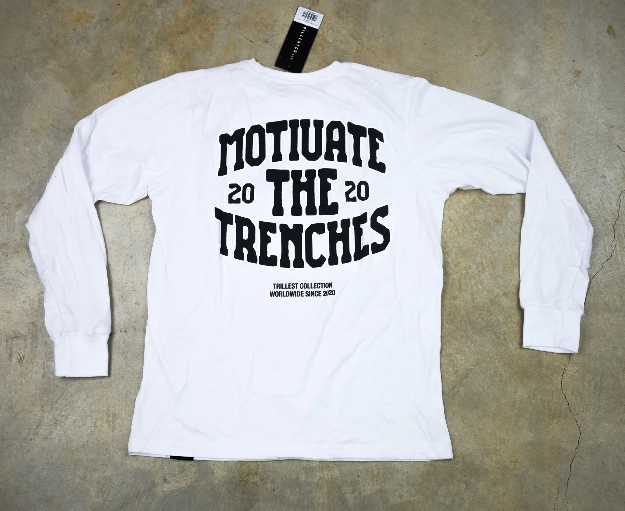 Arched Trillest Long Sleeve Tee - White\Black