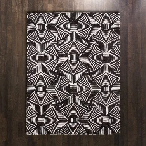 Arches Rug-Black/Ivory - 5 Sizes