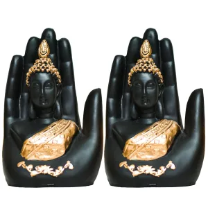 ARCHIES Buddha Idol Statue for Home Decor, Decoration Gift, Gifting Items Multicolor | Living Room, Laughing Buddha Monk Set (Pack of 2) ARKET02