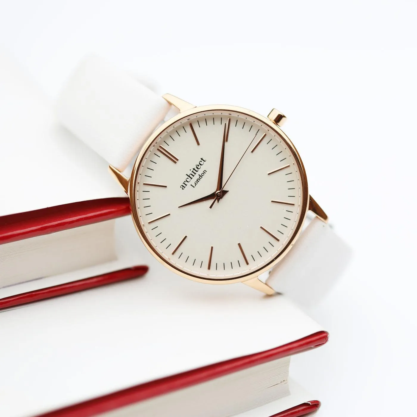 Architēct Blanc - Personalised Ladies Watch - White Strap