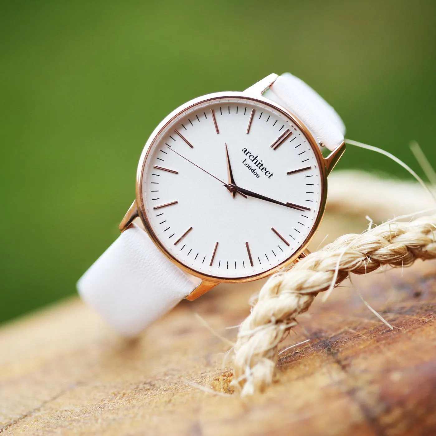 Architēct Blanc - Personalised Ladies Watch - White Strap