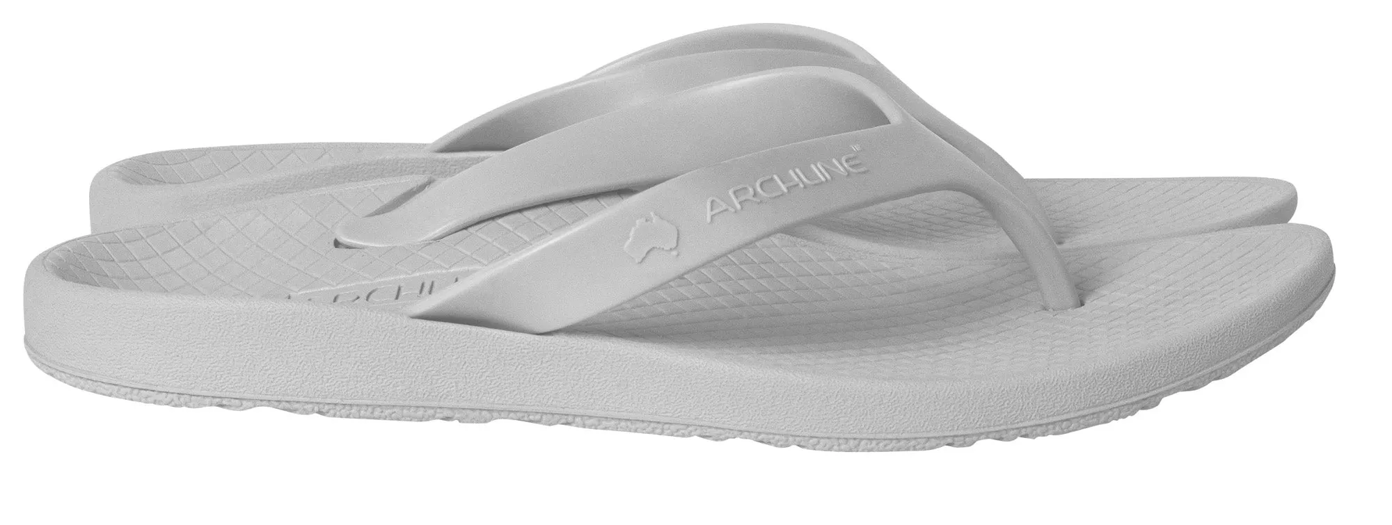 Archline Balance Orthotic Thongs - White/White