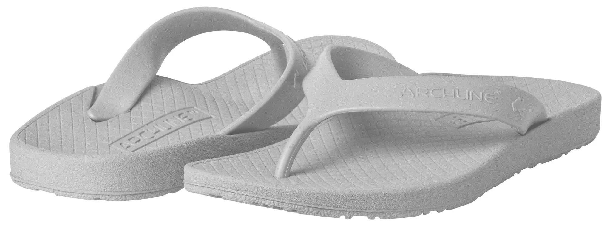 Archline Balance Orthotic Thongs - White/White