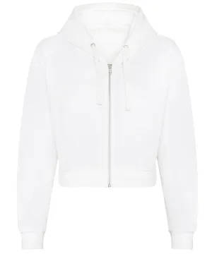 Arctic White - Women's fashion cropped zoodie