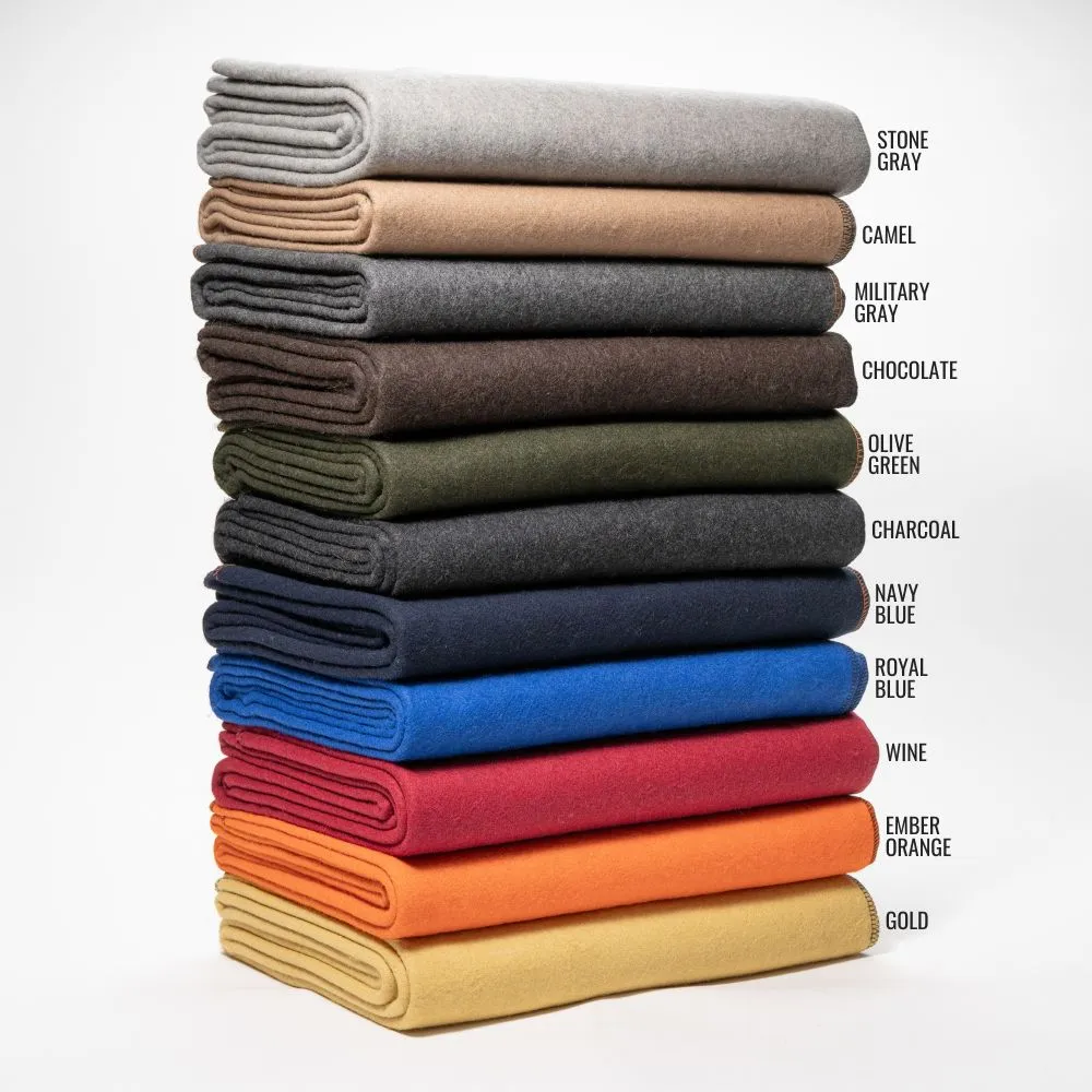 Arcturus Military Wool Blanket - Chocolate | 4.5 lbs (64" x 88")