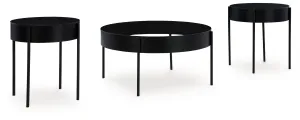 Ardoline - Black - Occasional Table Set (Set of 3)