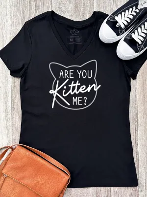 Are You Kitten Me? Emma V-Neck Tee