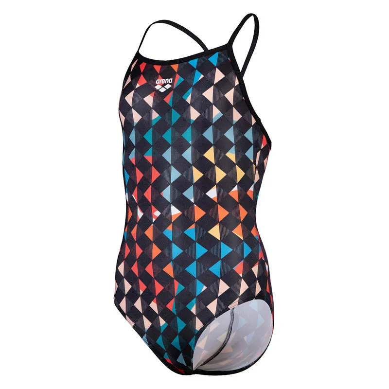 Arena - Carnival Lightdrop Back Girls’ Swimsuit - Black/Multi