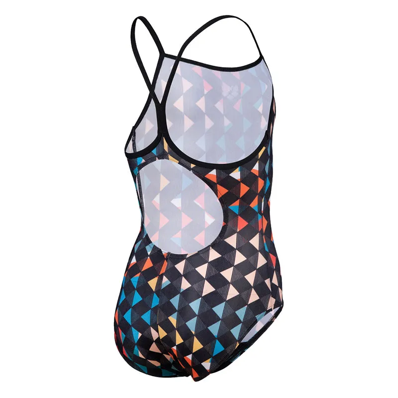 Arena - Carnival Lightdrop Back Girls’ Swimsuit - Black/Multi