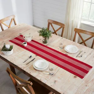 Arendal Red Stripe Fringed Runner 12x60"