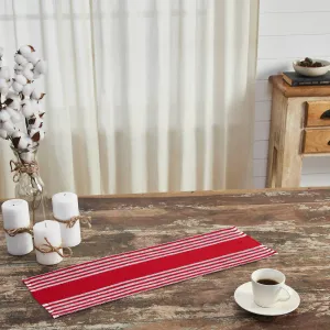 Arendal Red Stripe Fringed Runner 8x24"