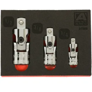 ARES 37000 - 3-Piece Spring Loaded Universal Joint Set