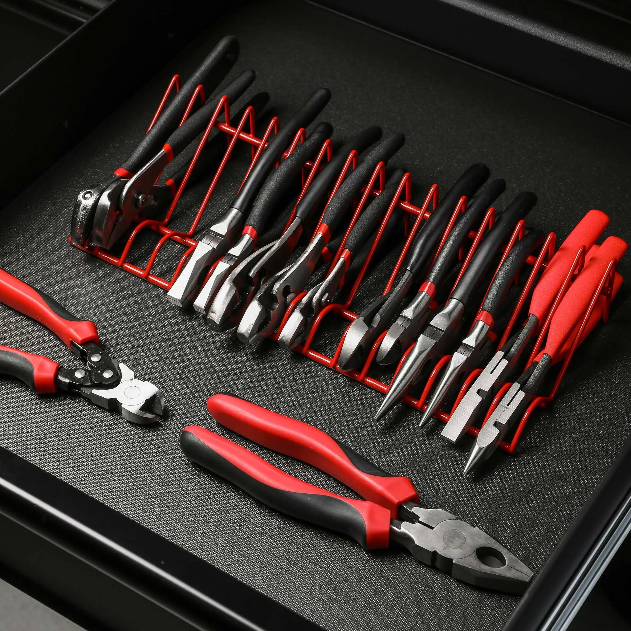 ARES 62005 - 2-Piece Red 16 Slot Plier Rack Set