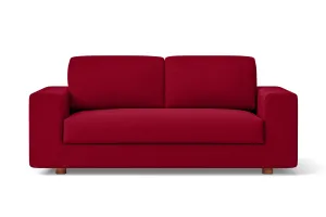 Arezzo 2 Seater Sofa Red Linen Fabric