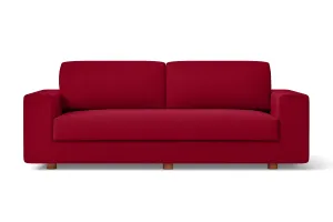 Arezzo 3 Seater Sofa Red Linen Fabric