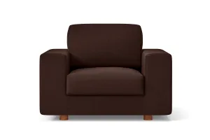 Arezzo Armchair Coffee Brown Linen Fabric