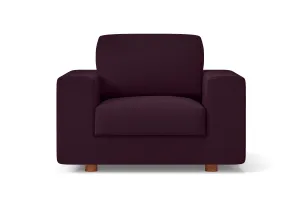 Arezzo Armchair Purple Linen Fabric