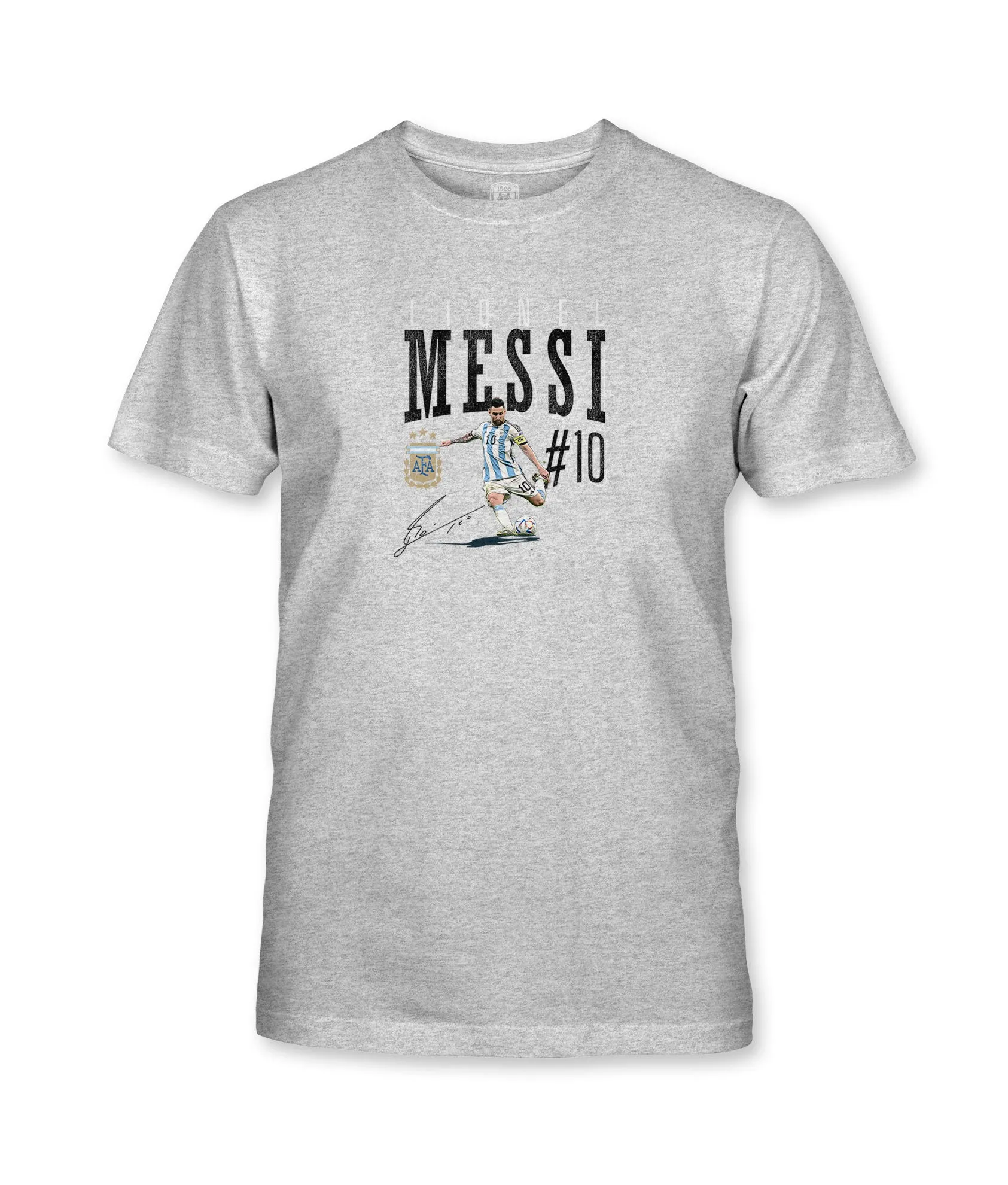 Argentina Lionel Messi Surname Youth Cotton T-Shirt - Grey