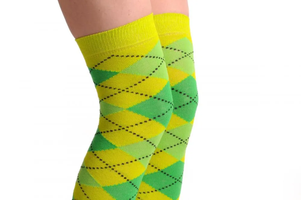 Argyle Light Green Lime Green & Green