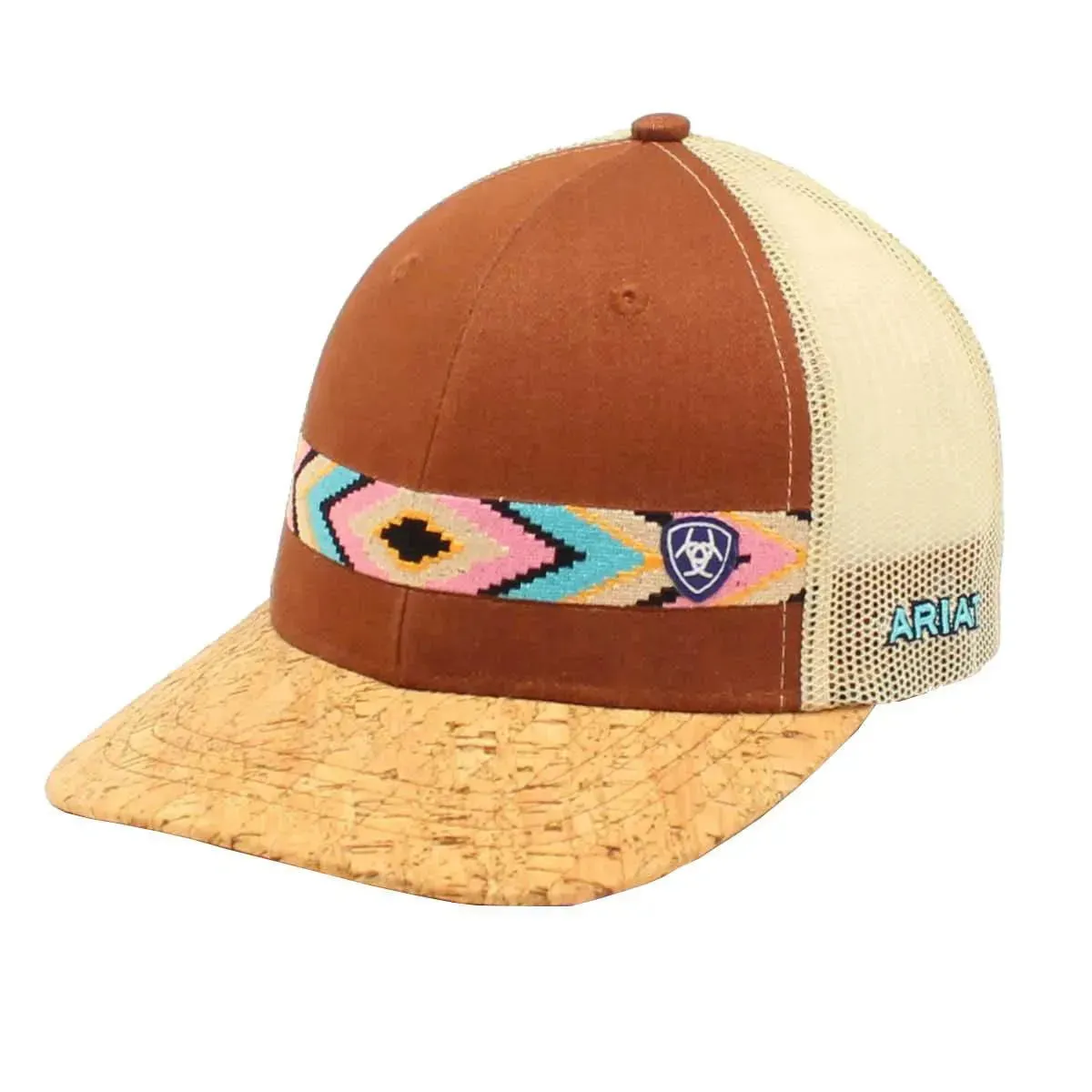 ARIAT Aztec Cork Bill (Tan/Multi) - Trucker Cap