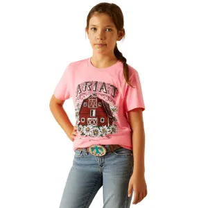 Ariat Girls Floral Farm Pink Ice Graphic T-Shirt 10051774