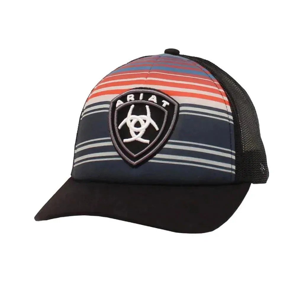 ARIAT Horizontal Stripes (Black/Multi) - Trucker Cap