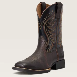 Ariat® Kid's "Amos" Western Boots - Hand Stained Brown