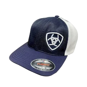 Ariat M&F Flex Fit 360 Blue Shield Logo Cap