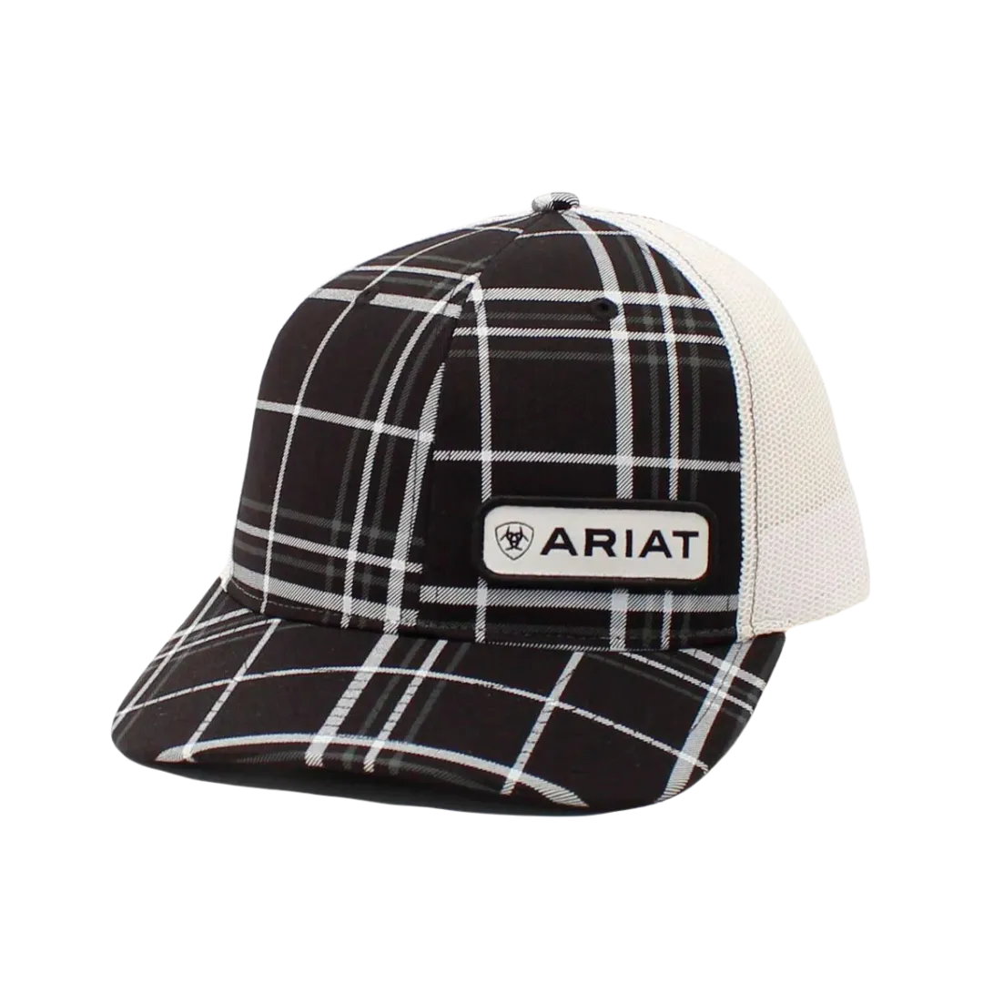 Ariat M&F Flex Fit R112 Black Mesh Logo Patch Cap