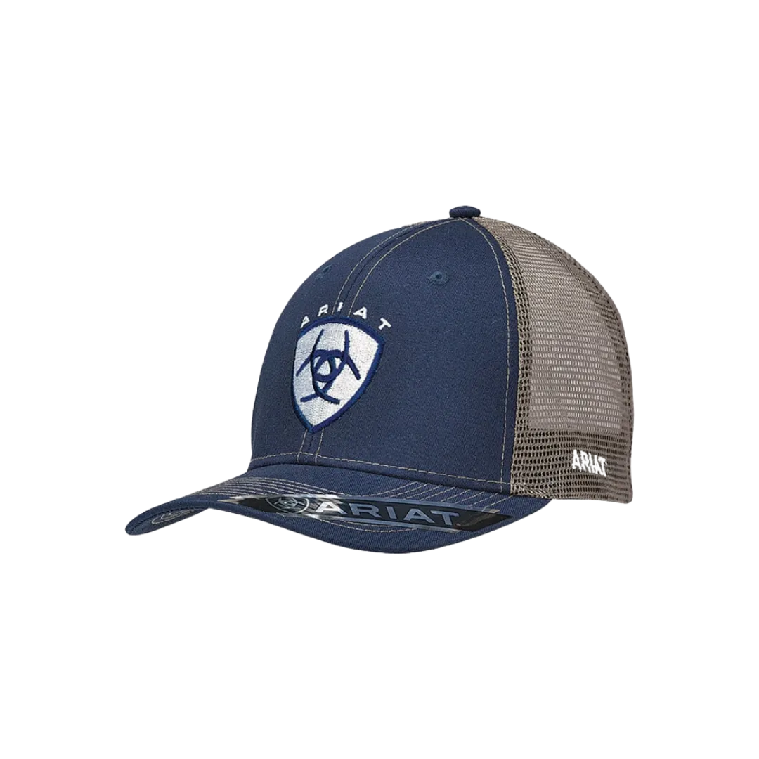 Ariat M&F Navy and Grey Mesh Logo Embroidered Cap