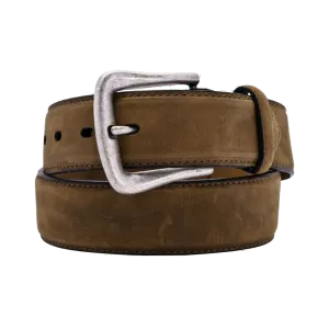 Ariat M&F Nocona Men's Distressed Brown Western Overlay Leather Belt