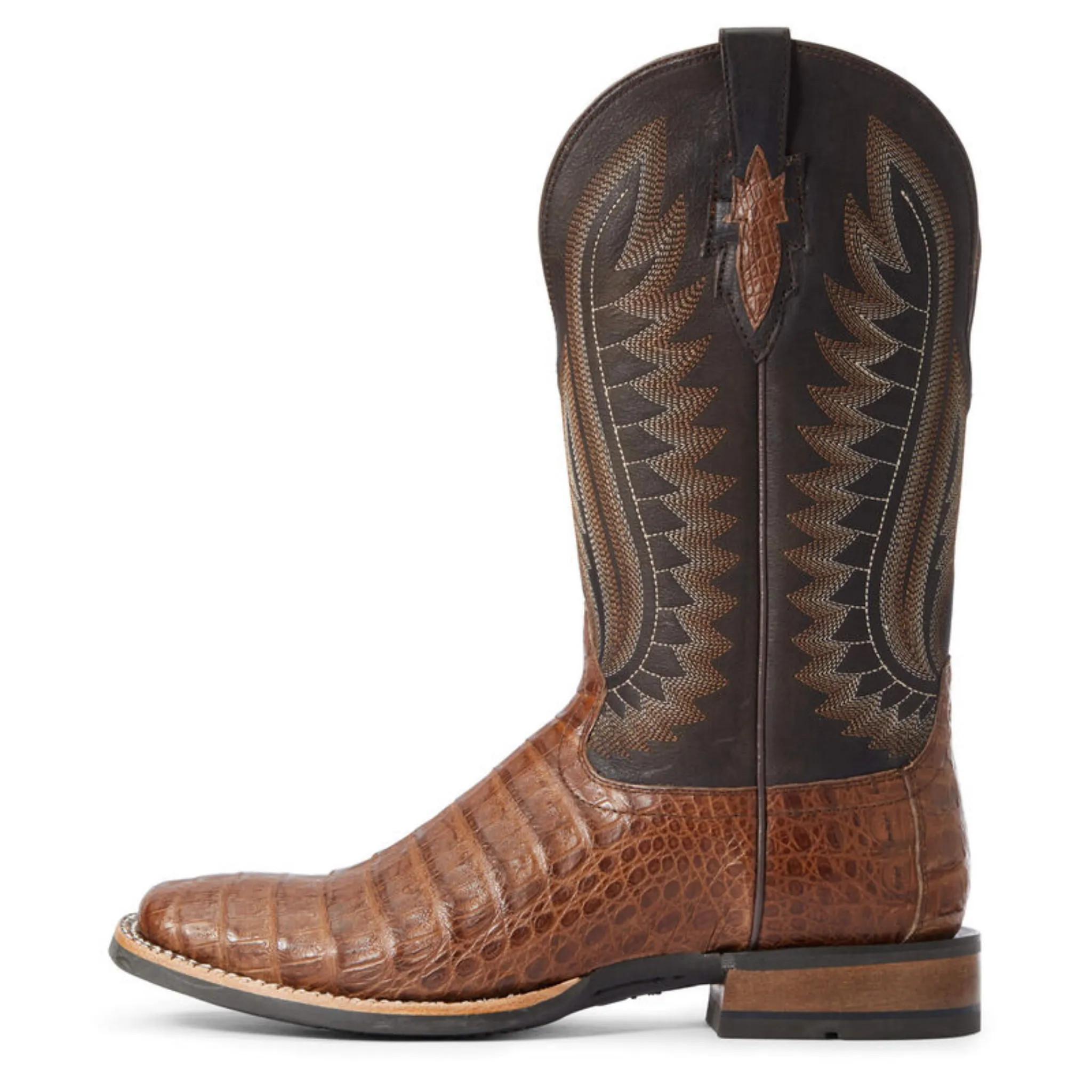 ARIAT MEN'S DOUBLE DOWN CAIMAN BELLY WESTERN BOOT- 10034030