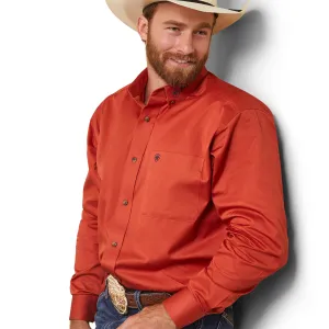 Ariat Men's Long Sleeve Shirt Orange