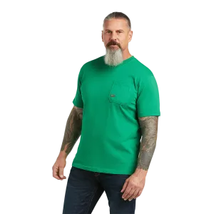 Ariat Men's Rebar Cotton Strong American Outdoors Green T-Shirt