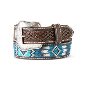 Ariat Men's Southwest Inlay Belt Brown