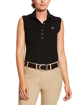 ARIAT Prix 2.0 Sleeveless Polo Shirt - Womens - Black