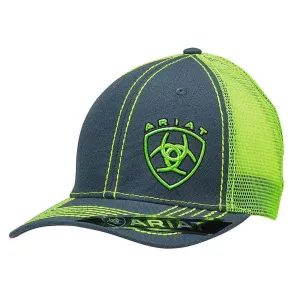 Ariat Raised Neon Green Shield - Trucker Cap