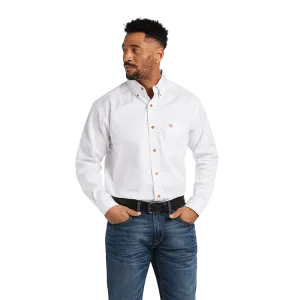 Ariat Twill Classic White Button-Down Shirt - Big