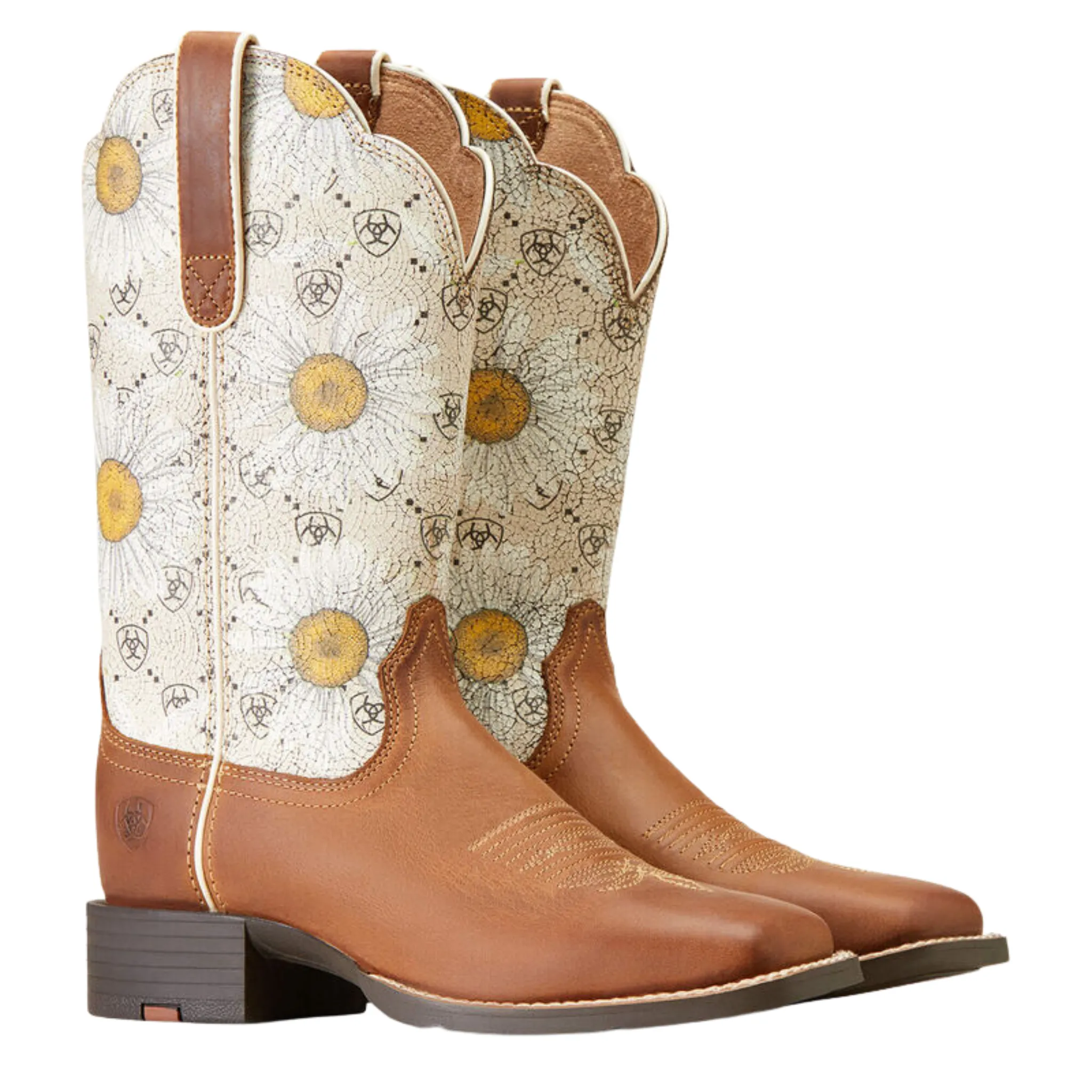 ARIAT WOMEN'S ROUND UP WIDE SQUARE TOE WESTERN BOOTS - 10046881