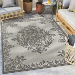 Arid Modern Medallion Persian Indoor/Outdoor Rug